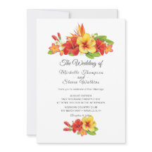 Elegante Hibiscus Tropische Bloem Bruiloft