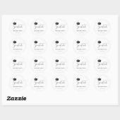 Elegante High School Black Afstuderen Envelope Sea Ronde Sticker (Vel)