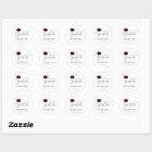 Elegante High School Maroon Afstuderen Envelope Se Ronde Sticker (Vel)