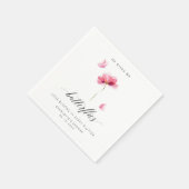 Elegante Hij geeft me Vlinders Bloem Servet (Hoek)