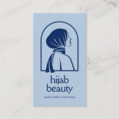 Elegante Hijab Logo minimalistische islamitische Visitekaartje (Voorkant)