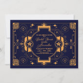 Elegante Himmelse Bruidsdouche Kaart (Voorkant)