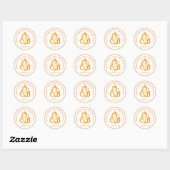 Elegante Hindoe bruiloft Ganesha Ronde Sticker (Vel)