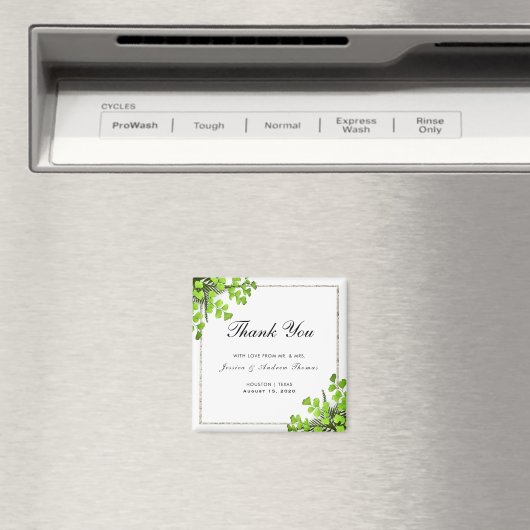 Elegante hoek varendecoratie bruiloft dank u magneet (Insitu (Vaatwasser))