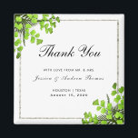 Elegante hoek varendecoratie bruiloft dank u magneet<br><div class="desc">Classy Wedding dank u magneet met hoek varen decoratie en een zilveren glitter lijst. Alle tekst, lettertype en lettertype tekstkleur is volledig aanpasbaar om aan uw vereisten te voldoen, als u hulp wilt om uw product aan te passen of overeenkomende producten wilt, neem dan contact met mij op via mijn...</div>