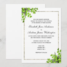 Elegante hoekvaren decoratie bruiloft