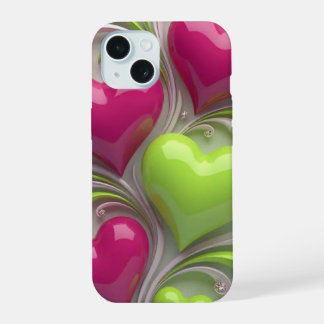 Elegante Hoes met Hart Ontwerp – Schattige Liefde  iPhone 15 Case