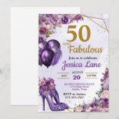 Elegante hoge hak schoenen Floral verjaardagsfeest Kaart (Voorkant / Achterkant)