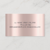 Elegante hoge hakken zwarte Rozen Glitter Roos Gol Visitekaartje (Achterkant)