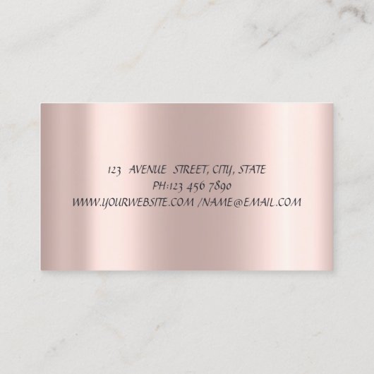 Elegante hoge hakken zwarte Rozen Glitter Roos Gol Visitekaartje (Achterkant)