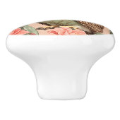 Elegante Holenuil En Cactussen Keramische Knop (Zijkant)