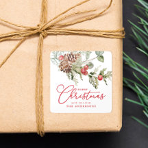 Elegante Holly Berries en dennenappels Kerstmis