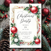 Elegante Holly Berry kerstfeest uitnodiging