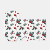 Elegante Holly Berry Vakantie Kerstmis Rustieke gu Bedankdoosjes (Uitgevouwen)