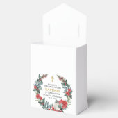 Elegante Holly Berry Winter Doop Dank u Bedankdoosjes (Geopend)