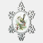 Elegante Holly Bird Kerst Classic Charm Keramische Bal Ornament (Rechts)