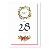 Elegante Holly en Ivy kerstbruiloft Kaart (Voorkant)