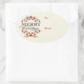 Elegante Holly Kerst Typografie Gift Labels (Tas)