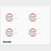 Elegante Holly Kerst Typografie Gift Labels (Vel)