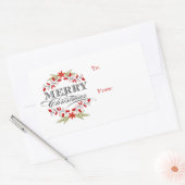 Elegante Holly Kerst Typografie Gift Labels (Envelop)