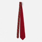 Elegante Holly Leaves Holly bessen leuk rood Stropdas (Achterkant)