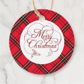 Elegante Holly Merry Christmas Bedankjes Labels (Achterkant)