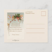 Elegante  Holly, Rustieke Scène & Groet Briefkaart (Achterkant)