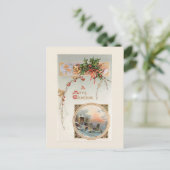 Elegante  Holly, Rustieke Scène & Groet Briefkaart (Staand voorkant)