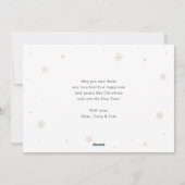 Elegante Holly Wreath Foto Merry Christmas Kaart (Achterkant)