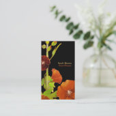 Elegante Hollyhocks Visitekaartje (Staand voorkant)