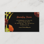 Elegante Hollyhocks Visitekaartje (Achterkant)