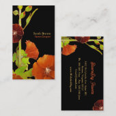 Elegante Hollyhocks Visitekaartje (Voorkant / Achterkant)