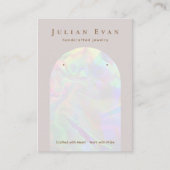 Elegante Holografische Aura Arch Sieraden Display Visitekaartje (Voorkant)