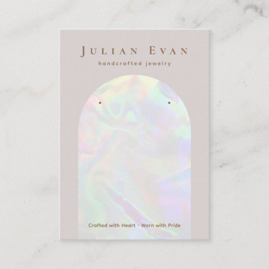 Elegante Holografische Aura Arch Sieraden Display Visitekaartje (Voorkant)