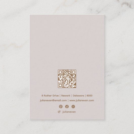 Elegante Holografische Aura Arch Sieraden Display Visitekaartje (Achterkant)