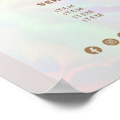 Elegante holografische aura boog beige prijslijst poster (Hoek)