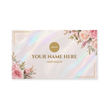 Elegante Holografische Bloemenschoonheidssalon