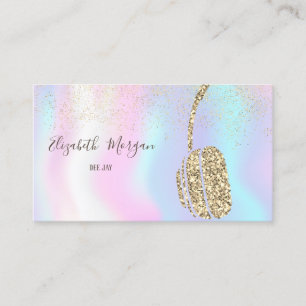 Elegante holografische glitter hoofdtelefoon DJ, c Visitekaartje