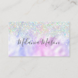 Elegante Holografische Glitter Make-up Artiest Met Visitekaartje