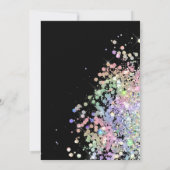 Elegante Holografische Glitter Modern Zwart Kaart (Achterkant)
