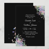 Elegante Holografische Glitter Modern Zwart Kaart (Voorkant / Achterkant)