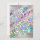 Elegante Holografische Glitter Pastel Alcohol Inkt Kaart (Achterkant)