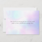 Elegante holografische groen bladeren dank u bedankkaart (Achterkant)