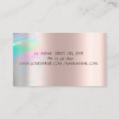 Elegante Holografische Inkt, Roos Goud, Lotus Visitekaartje (Achterkant)