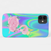 Elegante holografische Mooie Baby Flamingo Case-Mate iPhone Case (Achterkant (horizontaal))