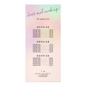 elegante holografische ombre parelmoeras nacre reg reclamekaart (Achterkant)