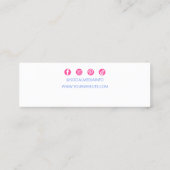 Elegante Holografische Oorbel Sieraden Display Hou Mini Visitekaartje (Achterkant)