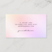 Elegante holografische schaar bloemenkapper visitekaartje (Achterkant)