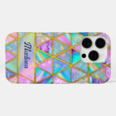 Elegante holografische trendy faux goud geometrisc Case-Mate iPhone case (Achterkant (horizontaal))