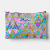 Elegante holografische trendy faux goud geometrisc etui (Voorkant)